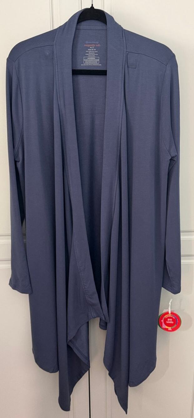 Magnetic Me Women's Blue Magnetic Duster for Nursing Privacy Size 8-14  NWT